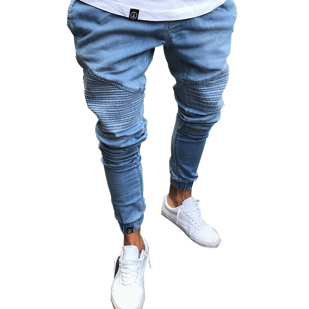 

Fashion New Denim Men Hole Jeans Men Joggers Pants Hip Hop Mens Trousers Moletom Masculino Plus Size S~4XL Men Jeans