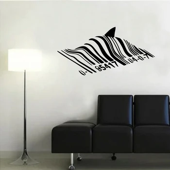 

2017 New Banksy Shark Barcode Graffiti Wall Decal Sticker Vinyl Large Size 100x55CM