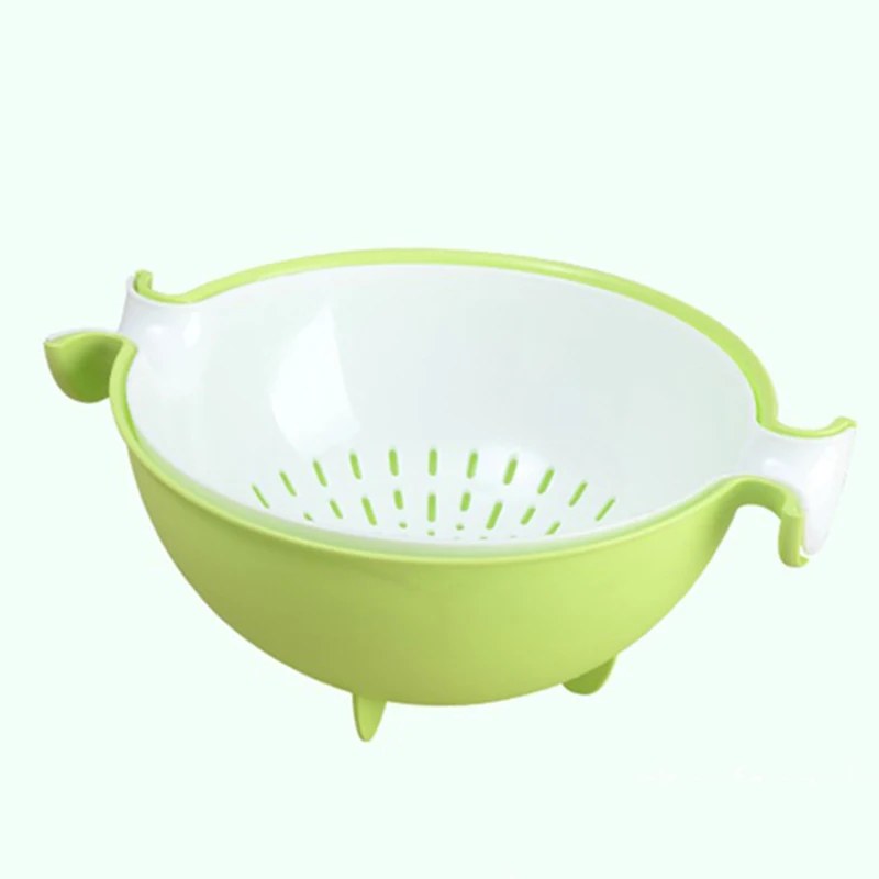 Swettreats пластиковый фильтр для воды корзина чаша Фрукты Овощи корзина для белья сливная корзина двухслойная Кухонная мойка - Цвет: Зеленый