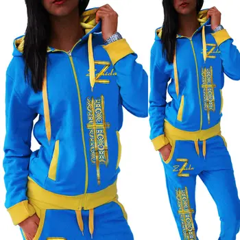 

New Women Europe and America hot selling casual knitted sportswear set female