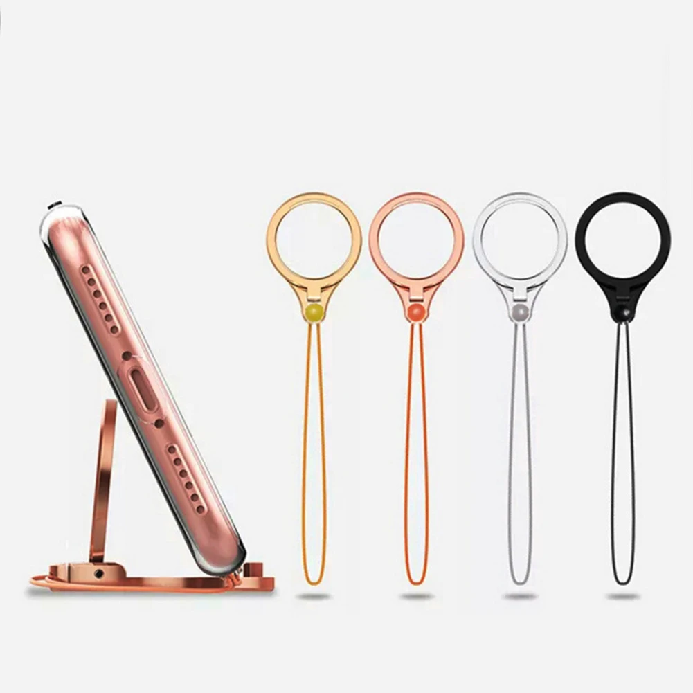 

2 in 1 Metal Cell Phone Lanyard Finger Ring Multifunction Mobile Phone Holder