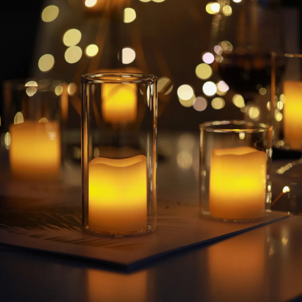 Kohree 6pcs Real Wax Led Candle Lights Retro Electric Candles Night