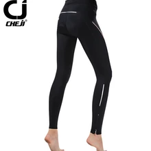 CHEJI женские велосипедные рейтузы с длинным рукавом велосипедные брюки шорты гелевые черные