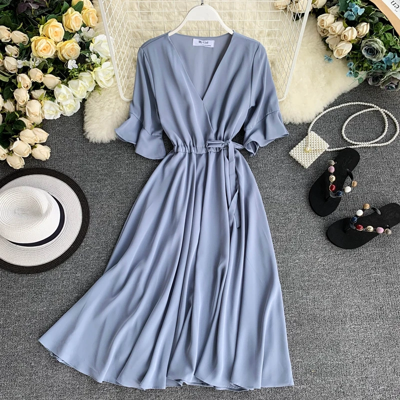 Dresses Women Summer New Fashion Sexy V 