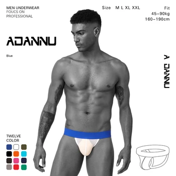 

ADANNU 6PC/LOT Sexy Gay Nen Underwear Jockstrap Briefs Male Jockstrap String And Thongs Breathable Gay Men Underwear Mesh