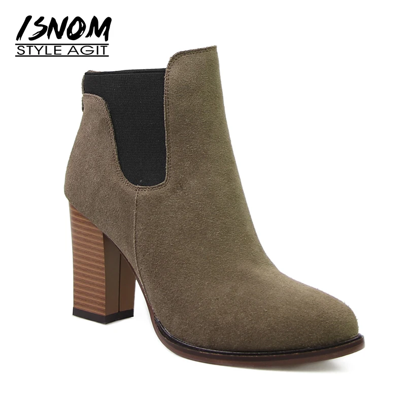 Leisure Slip On Ankle Boots New Arrival Winter Rubber Boots Elastic Band Women s High Thick