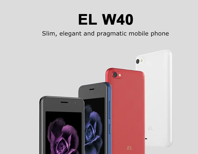 EL W40 3G Smartphone 4.0 inch Android 6.0 MTK6580 Quad Core 1.3GHz GPS Bluetooth WiFi 8GB ROM Mobile Phone
