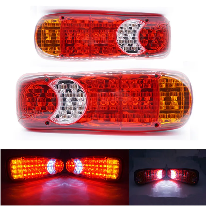 

1 Pair 12V LED Rear Tail Lights Lamp 5 Function Tipper Van Teuck Recovery 46 LED Cars Parts Marker Lights