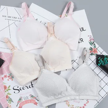 

Cotton Maternity Nursing Bra Pregnancy Pregnant Underwear Lingerie Pregnant Front Open Breastfeeding Bra Adjusted-straps