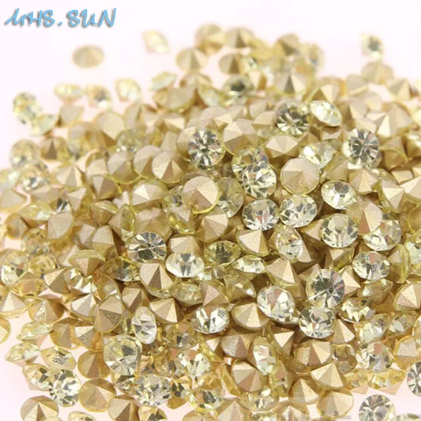 MHS.SUN 1440pcs SS12 Jewelry Accessories Colors Loose Faceted Rhinestones Point back Glass Stones For Clothing Decoration | Дом и сад