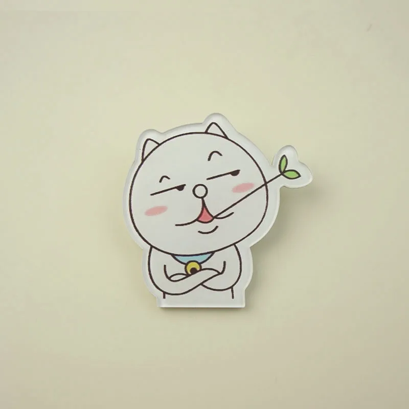 1PC font b Funny b font Emoji Expression Cartoon Cat Grimace Icon Badge Toy Acrylic Brooch