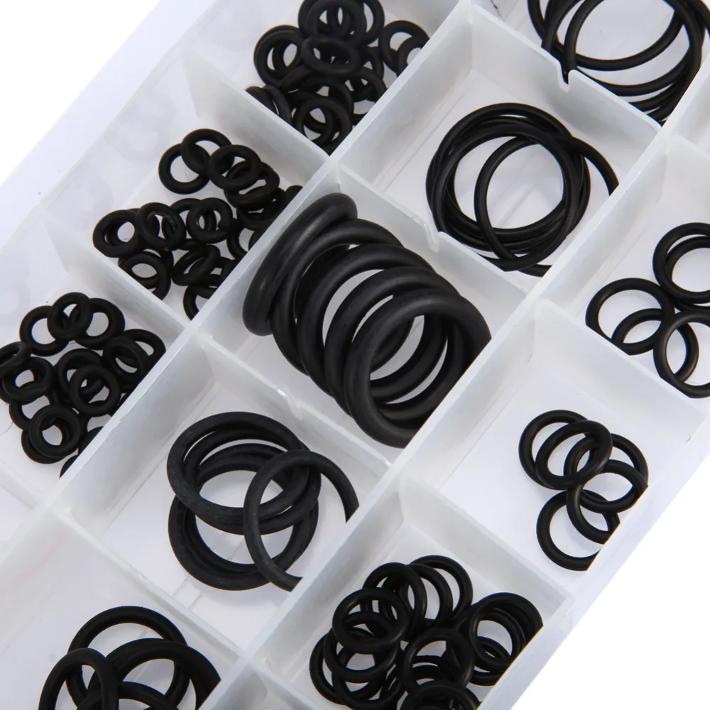 225pcs O Ring Seal Kit 18 Different Sizes Silicon O-ring Sealing Gasket Assortment Set with Plastic Case