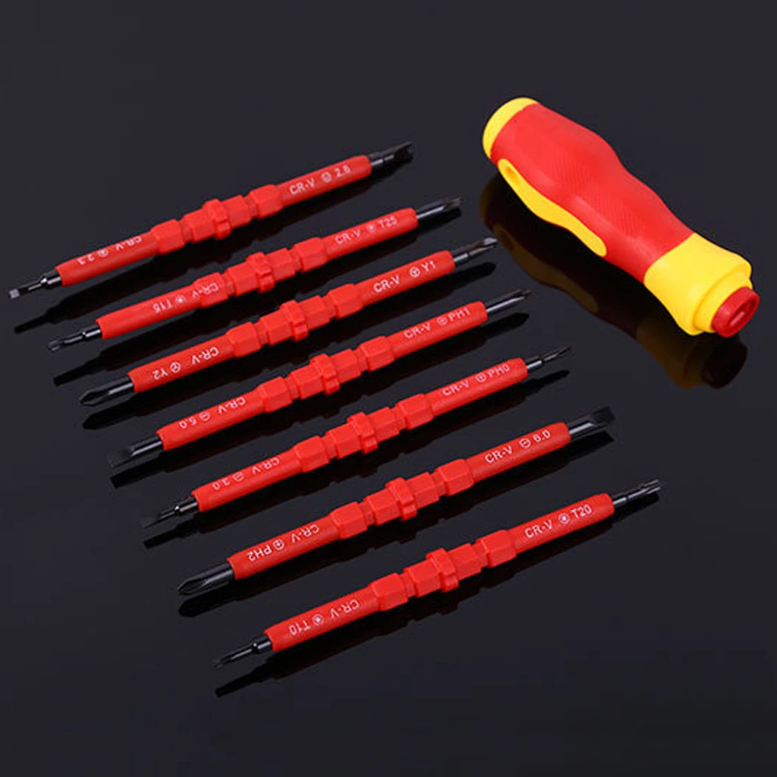 14 Pcs Insulated Screwdriver Set CR V High Voltage 1000V