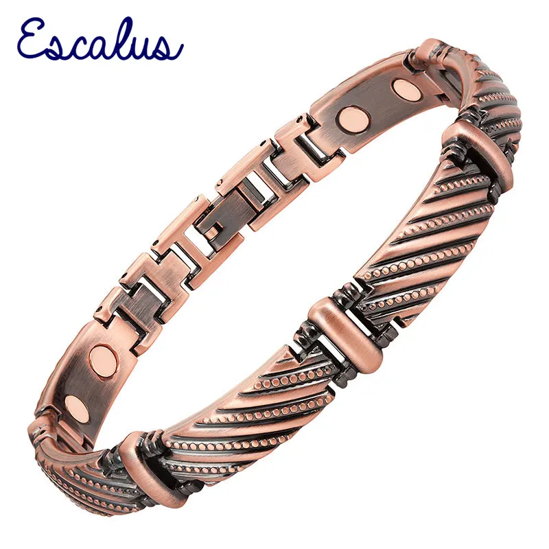 

Escalus Men's Copper Plating Jewelry Gift Magnetic Bracelet For Women Present Bio Healing Bangle Wristband Charm Bracelets