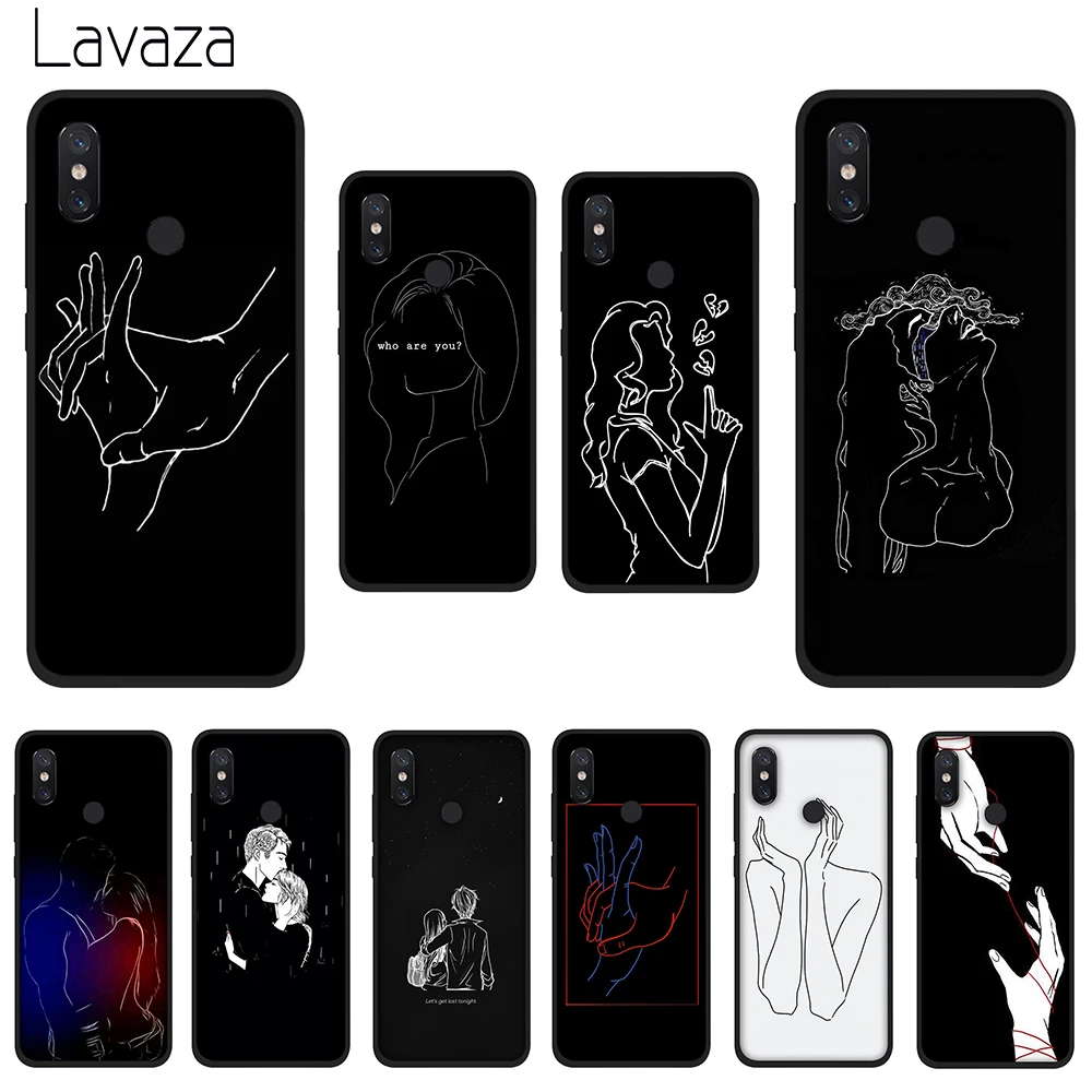 Мягкий ТПУ силиконовый чехол Lavaza Line Art Body для Huawei Mate 10 20 P8 P9 P10 P20 P30 Lite Pro P Smart 2019 |