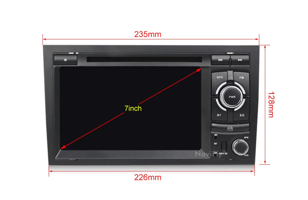 Discount Free shipping!Navifly android8.1 Quad Core Car DVD Player GPS Navi for Audi A4 S4 RS4 2002-2008 with 4g wifi BT RDS FM 3