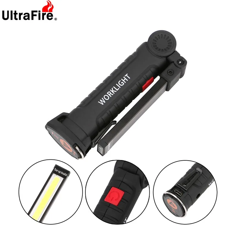 Portatil 5 modo COB linterna antorcha USB recargable llevo la luz del trabajo magnetico COB Lanterna gancho colgante lampara par Portatil 5 modo COB linterna antorcha USB recargable llevo la luz del trabajo magnetico COB Lanterna gancho colgante lampara par