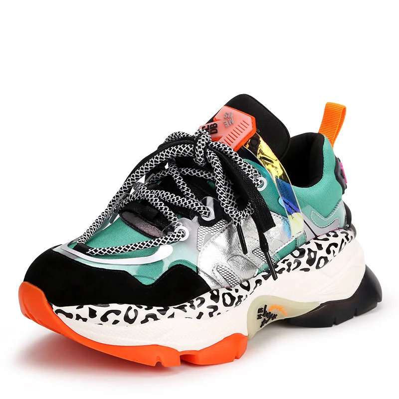 Skup Obuwie damskie na co dzień 2019 jesień nowe oryginalne skórzane buty sportowe damskie podnoszą 5.5 CM ciężkie dno buty damskie buty outdoorowe