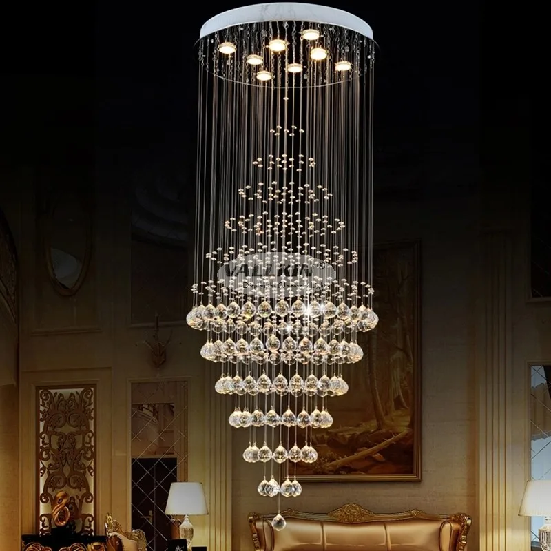 Светодиодный светильник с круглыми кристаллами для гостиной, прихожей с теплым или холодным белым VALLKIN