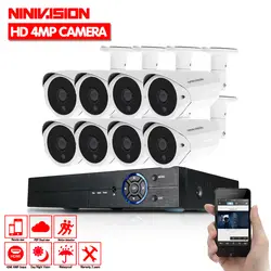 Главная HD 8CH CCTV системы 4MP DVR 8 шт. 4MP 1440*2560 HD ИК Открытый товары теле и видеонаблюдения безопасности камера системы 8 канальный комплект