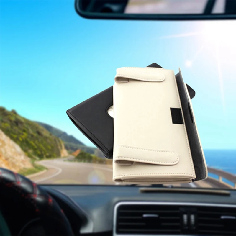 Автомобильный солнцезащитный козырек коробка для салфеток из искусственной кожи авто аксессуары держатель бумажная салфетка клип автомобильные аксессуары