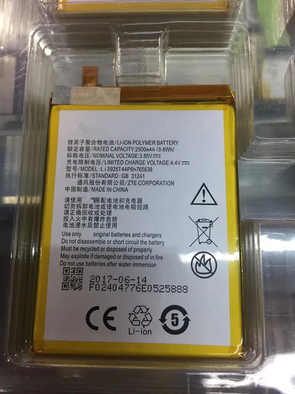 Original High Quality 2500mAh For ZTE Li3925T44P6h765638 Mobile Phone Batterybattery for mobile