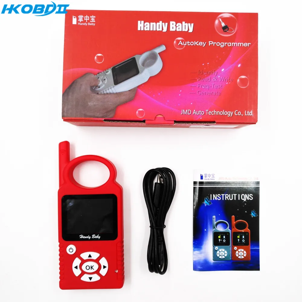 

HKOBDII JMD Handy Baby Handy Baby1 1pcs JMD Super Remote Auto Key Programmer For 4D/46/48/Red/King Chip CBAY Chip Multi-Language