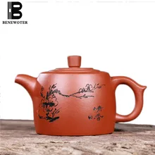 280cc исинский чайник Цзы-Ша НЕОБРАБОТАННАЯ руда Цин шуй грязь 9 отверстий винтажная посуда для напитков домашний чайный набор кунг-фу Фиолетовый Глиняный Чайник черные чайники