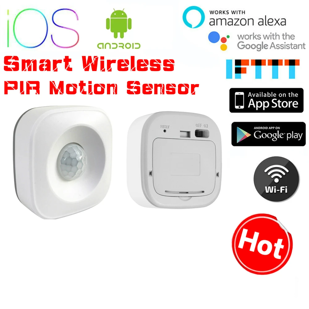 Высокоточный умный беспроводной PIR датчик движения, детектор, умный дом, совместимый с Alexa Google Home Assistant Automation