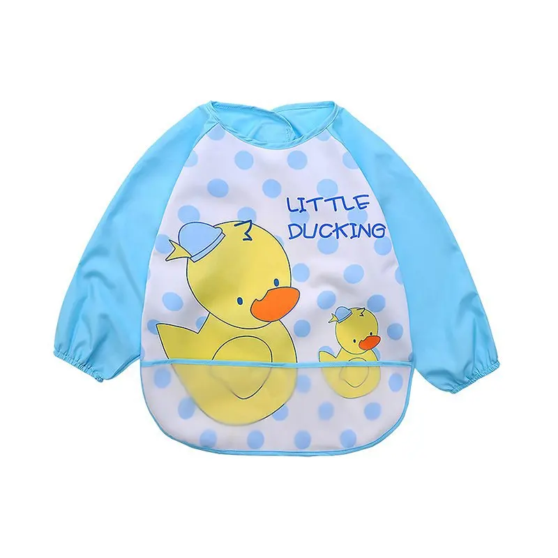 

Spring Autumn Baby's Eating Cover Thin Baby Boy Girl Aprons Waterproof Children's Reverse Dress