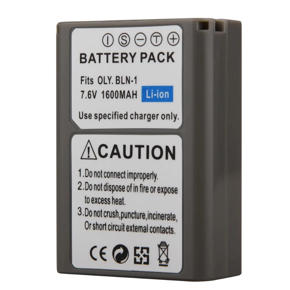 1600 мА/ч, 7,6 V BLN-1 PS-BLN1 цифровой Камера аккумулятор для Olympus PS-BLN1 BLN-1 Перезаряжаемые Батарея для E-M5 EM5 OMD OM-D Батарея