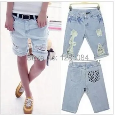 loose fit jean shorts womens