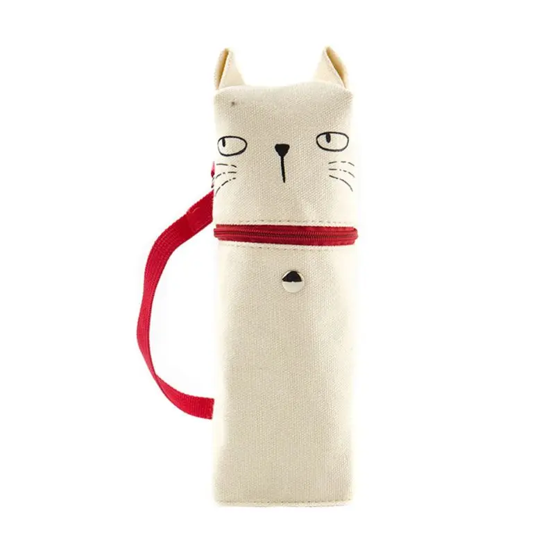 

2019 New Fashion Cute Cat Printing Pencil Box Big Capacity Storage Bag Organizer Pencil Case School Supplies