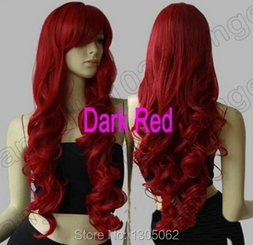 

multi -color Long wavy Cosplay wigs 80CM Synthetic wig Cheap curly wigs