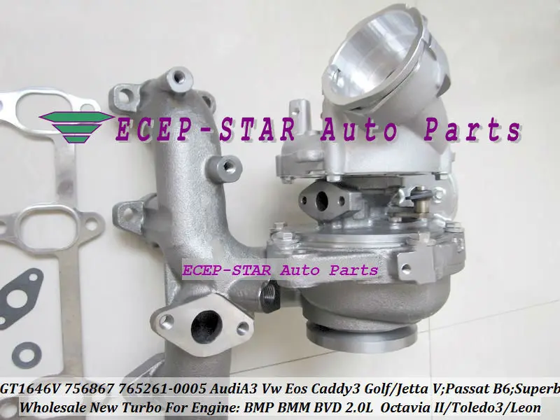 GT1646V 756867 765261 756867-0003 765261-0005 Turbo Turbocharger For AUDI A3 VW Golf Jetta Passat B6 Superb Octavia 2 Toledo 3 Leon BMP BMM BVD 2.0L TDI (3)