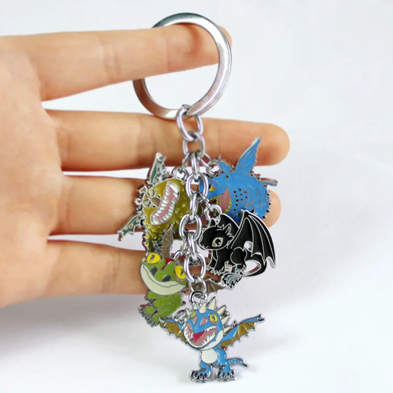 

How to Train Your Dragon keychain night fury Deadly Nadder Monstrous Nightmare Alloy Pendant key ring chain Lovely classic kid