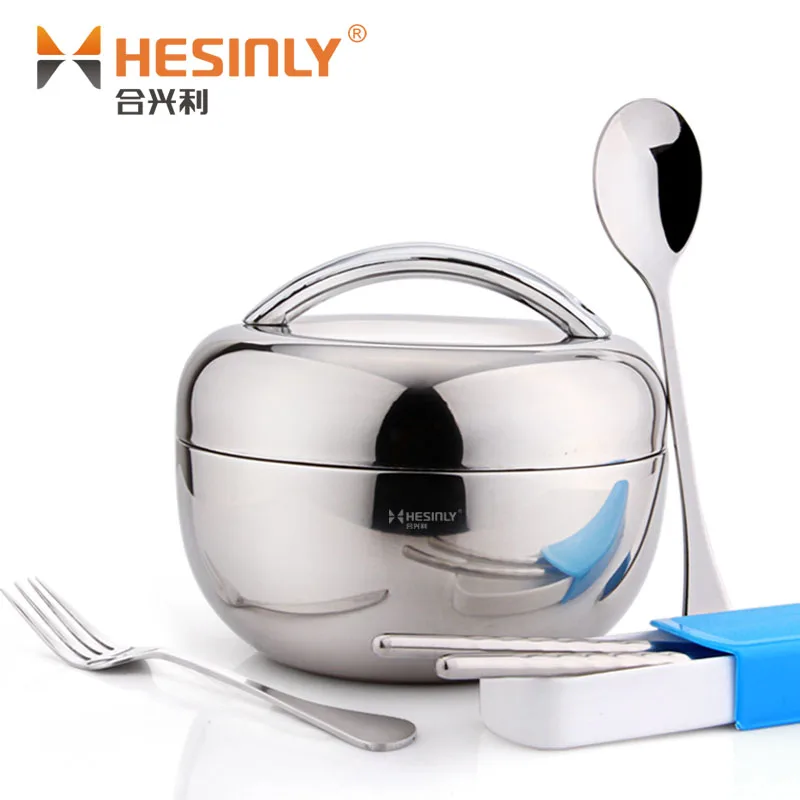 

Apple Style Tainless Steel Thermal Lunch Box Adult 2 Layer Rice Bowl Child Double Layer Student Lunch Box