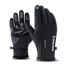 Унисекс Открытый водонепроницаемый перчатки Зимний сенсорный экран ветрозащитный езда все-палец Спорт флис Альпинизм катание на лыжах