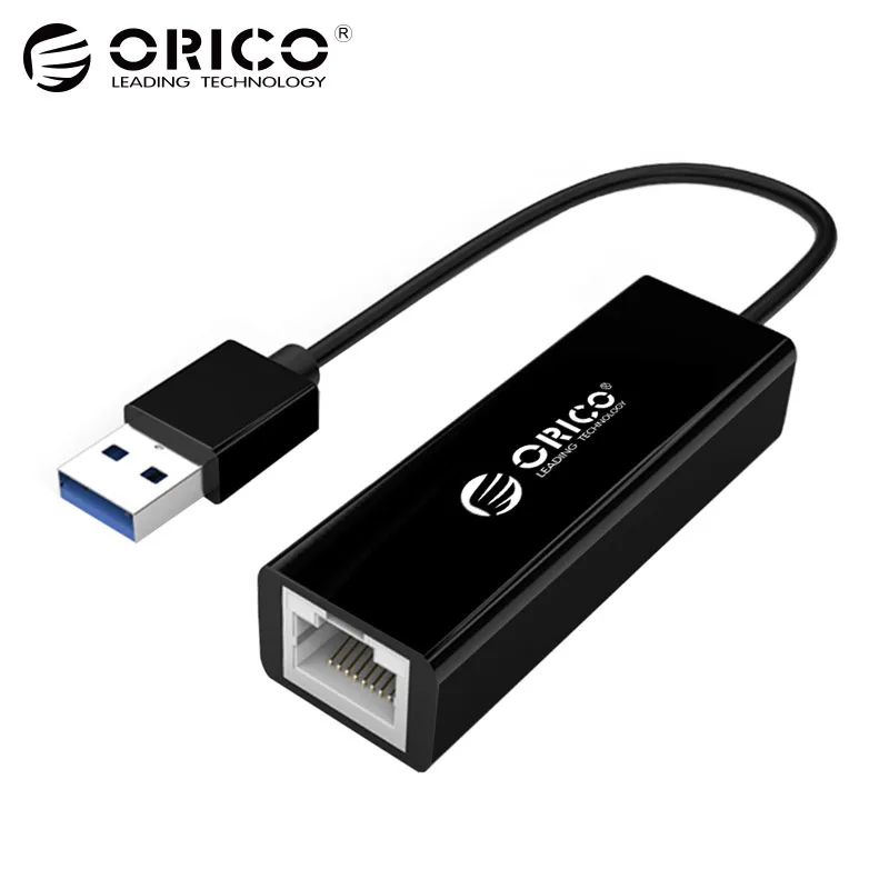 

ORICO USB 3.0 Gigabit Ethernet Adapter USB to RJ45 10M/100/1000M Lan Network Card for Windows 10 8 8.1 7 XP Mac OS laptop Black