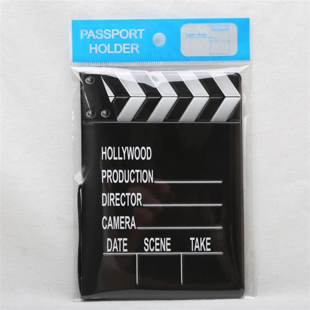 Voorlopige Klokje vlam Black-and-white Film Clapper Passport Covers Pu Leather Id Card Credit Card  Bag Passport Holder Passport Wallets Passaporto Case - Card & Id Holders -  AliExpress