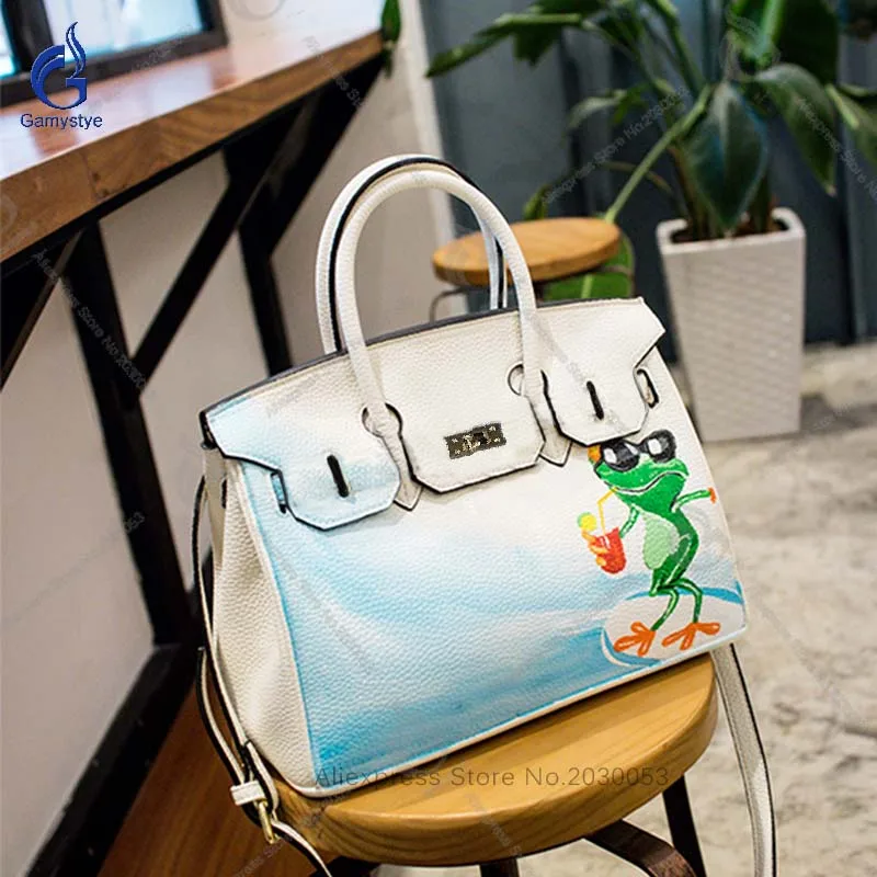 

Z Customize Women Genuine Leather Platinum Lock Handbags Shoulder Bag Real Cow Leather High Quality Lady Messenger Crossbody Bag