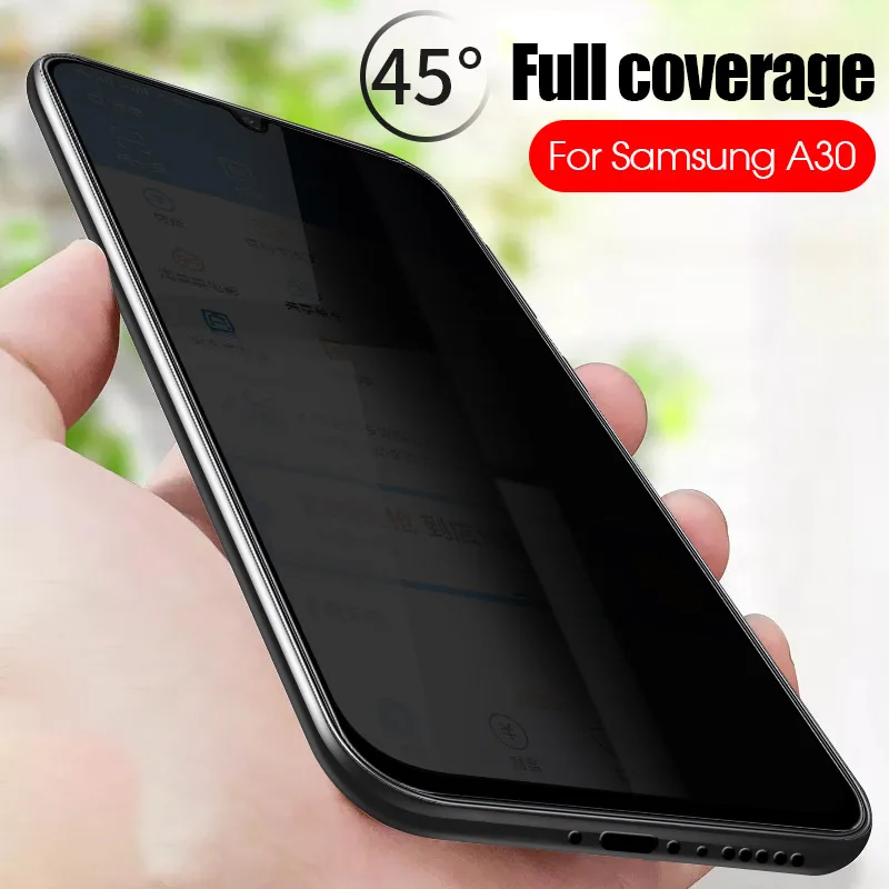 

Anti Spy Full Cover Tempered Glass for Samsung Galaxy A50 A30 M20 M10 Screen Protector for Samsung J6 J4 Plus 2018 Privacy Film