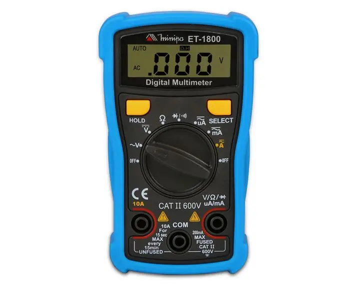 

Minipa ET-1800 mini Multi-function digital multimeter, handheld, auto range.