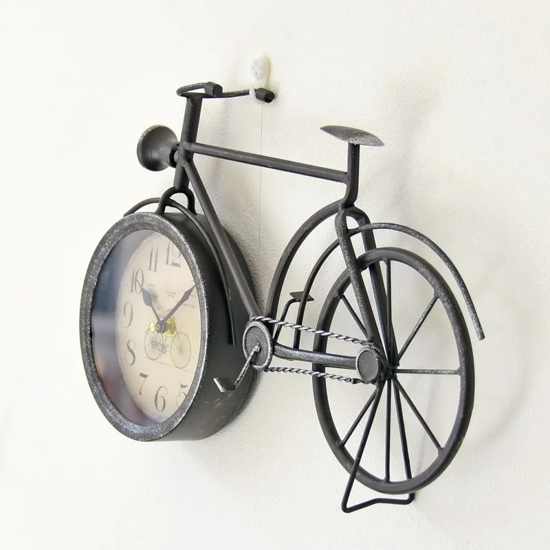 Часы в античном стиле Винтаж металлический велосипед настольные часы украшение для дома в стиле ретро настольные часы орнамент