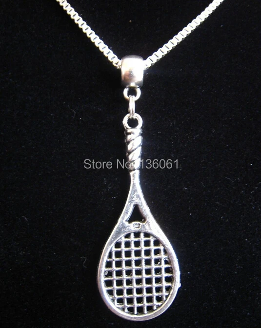 10pcs Vintage Silver TENNIS RACQUET MOTORCYCLE Grenade GUN Torto Leaves Choker Box Chain Necklace Pendant For Women Jewelry X716 | Украшения