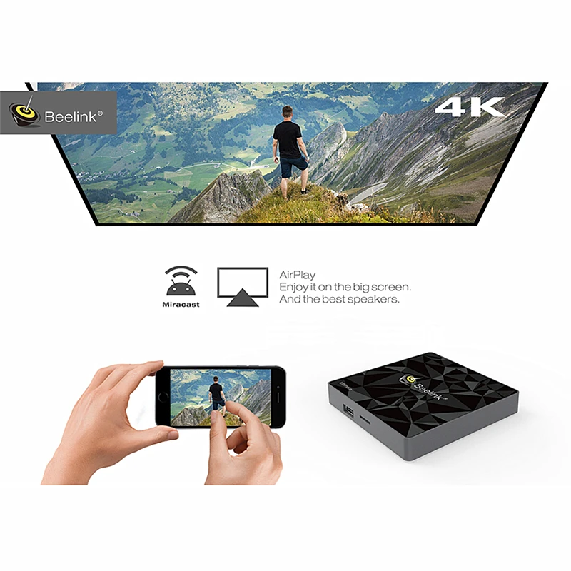 ТВ приставка Beelink GT1 Ultimate Android 7 1 четырехъядерный процессор Amlogic S912 3 ГБ 32 2 4G 5 8G WIFI