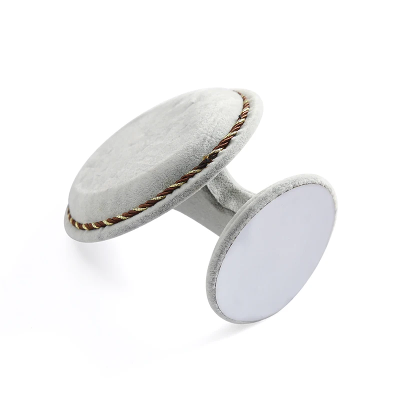 ANFEI маленький серый лед ткань кольцо Бюст Ювелирные Изделия Дисплей Стенд кольцо манекены с картонной полка-подставка GA4011