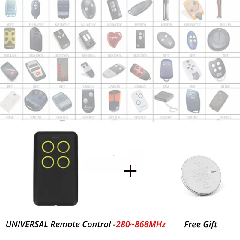 

2pcs Multi Frequency 280-868MHz Garage Door Universal Transmitter BFT CAME DOORHAN FAAC Remote Controller
