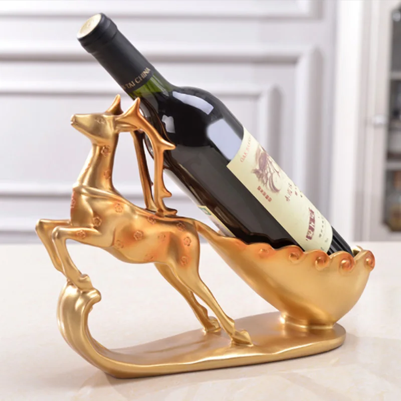  Deer Wine Rack Resin Crafts Home Decoration Christmas Birthday Figurines Gift Bedroom Living Room O - 32985471625