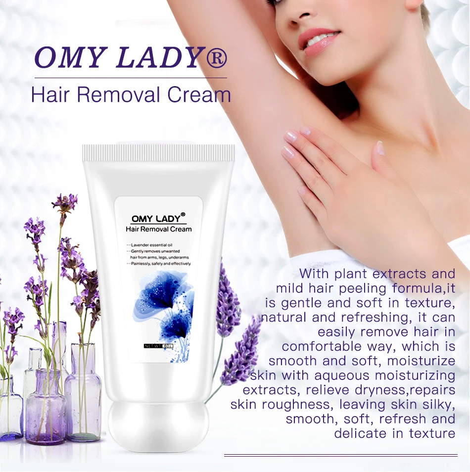 Крем для удаления волос OMY LADY продукт крем для депиляции для тела безболезненный эффективный для мужчин и женщин выпадение волос на ногах и подмышках 60 г